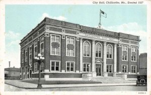 CHILLICOTHE, Missouri MO     CITY HALL    ca1920's Curteich Blue Sky Postcard