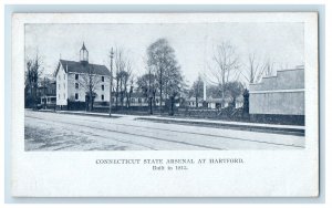 c1900s Connecticut State Arsenal at Hartford Connecticut CT PMC Postcard