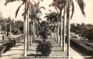 RPPC Postcard Royal Palm Trailer Garden Lake Worth FL Palm Beach County