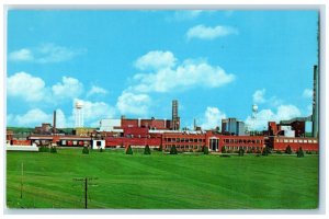 c1950's Air View EI Du Pont De Nemours & Co INC. Clinton Iowa IA Postcard