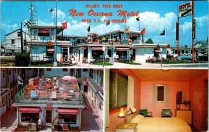 Postcard MOTEL SCENE Seaside Heights New Jersey NJ AN1082