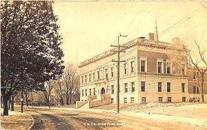 Hyde Park MA Y. M. C. A. Building Trolley Tracks in 1912 RPPC Postcard