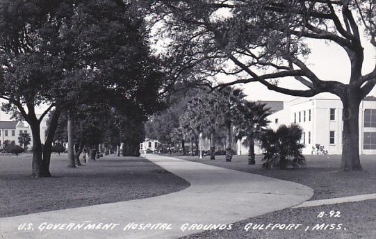 Mississippi Gulfport U S Government Hospital Grounds Real Photo