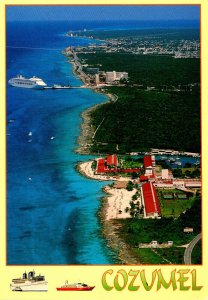 Mexico Cozumel Aerial View Of Cozumel Island From Hotel Stouffer Presidente W...