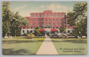 Springfield Missouri~The Kentwood Arms Hotel~Front View~Vintage Postcard