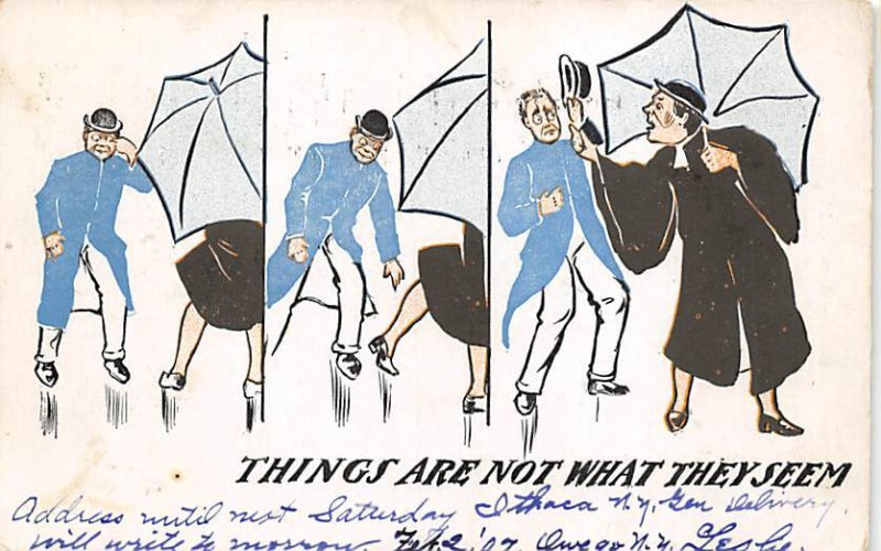 Things are not what they seem Gay Related 1909 writing on front