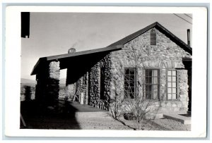 1941 Stone House Building View Victorville CA RPPC Photo Posted Postcard 