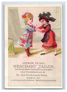 1870's-80's Andrew Pickel Easton PA Merchant Tailor Victorian Trade Card F109