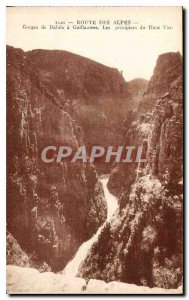 Old Postcard Alpine Road Gorges Daluis has Guillaumes The precipices of the H...