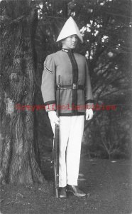 Military, Soldier with Pointed Hat, RPPC