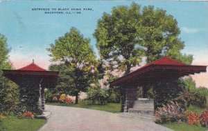 Illinois Rockford Entrance To Black Hawk Park 1950