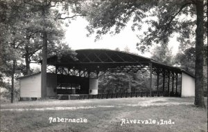 Riverdale Indiana IN Tabernacle Real Photo Vintage Postcard