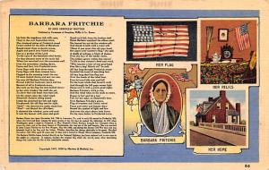 Barbara Fritchie, Flag, Relics, Home Patriotic Unused 