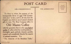 Hieronymus Holzschuher Bour's Old Master Coffee Ad Advertising c1910 Postcard