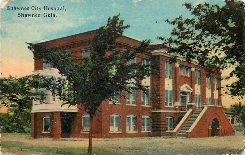 c1910 Postcard; Shawnee City Hospital, Shawnee OK Pottawatomie County Unposted