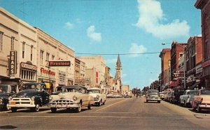 Sears, Firestone VALDOSTA, GA Patterson Street Scene c1950s Vintage Postcard