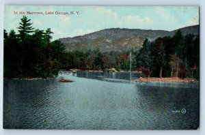 Lake George New York Postcard Narrows River Exterior View 1910 Vintage Antique