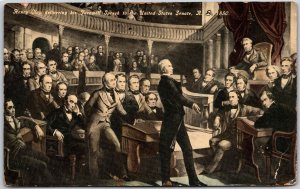 Henry Clay Delivering His Farewell Speech To United States Senate Postcard