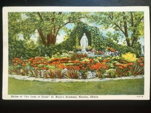 Vintage Postcard 1952 Our Lady of Grace Shrine, St. Mary's, Nauvoo Illinois (IL)