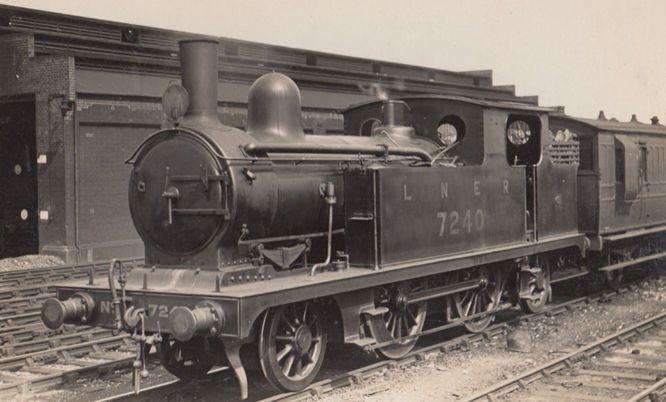LNER 7240 Engine Train Vintage Railway Real Photo Postcard