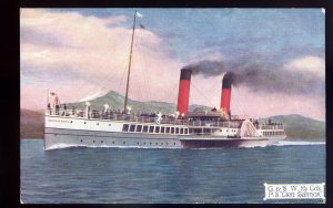 f2606 - G&SWRC Paddle Steamer - Glen Sannox - postcard