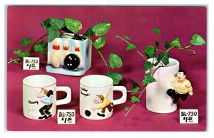 Advertising MEIER & FRANK MERCHANDISE Bowling Mugs & Vases 1960s-70s  Postcard