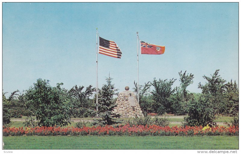 Cairn at International Peace Garden,  Jamestown,  North Dakota,   40-60s