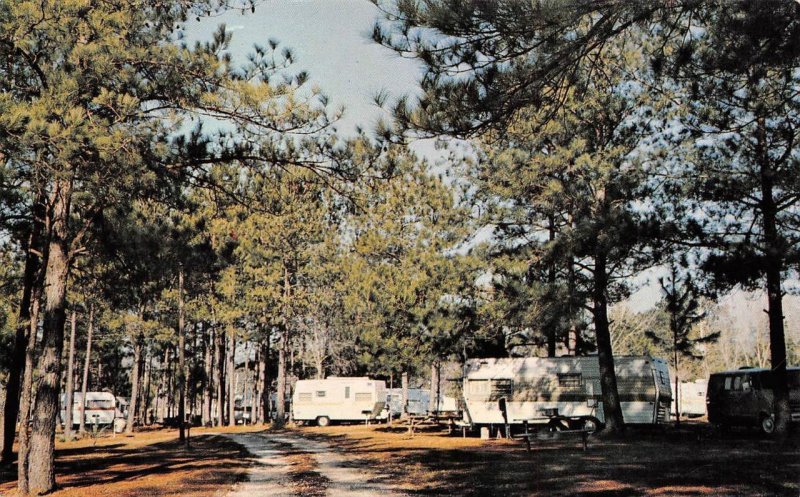 ARROWHEAD CAMPSITES Marianna, Florida RARE Camping RVs c1960s Vintage Postcard