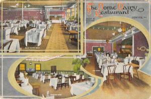 Denver Colorado Home Dairy Restaurant Interior Vintage Postcard JE229770