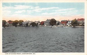 Chestertown Maryland View Of Waterfront, White Border Vintage Postcard U10614