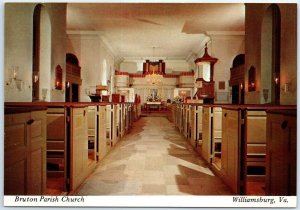 Postcard - Bruton Paris Church - Williamsburg, Virginia