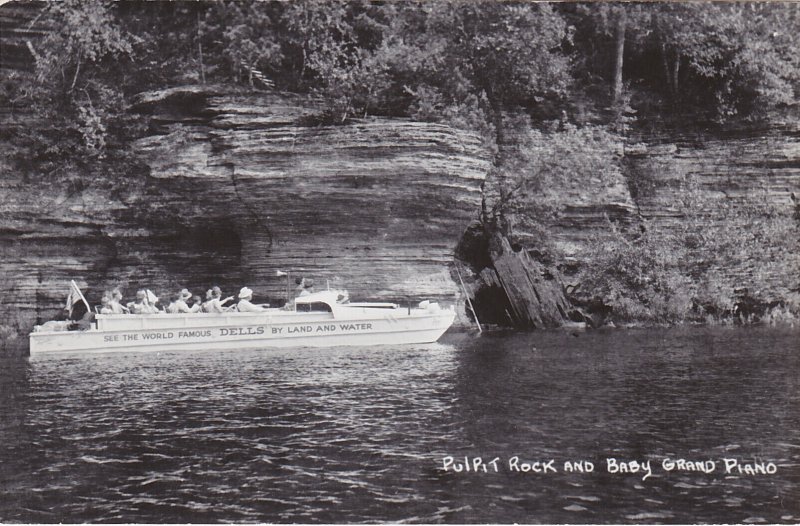 Wisconsin Dells Pulpit Rock and Baby Grand Piano Real Photo