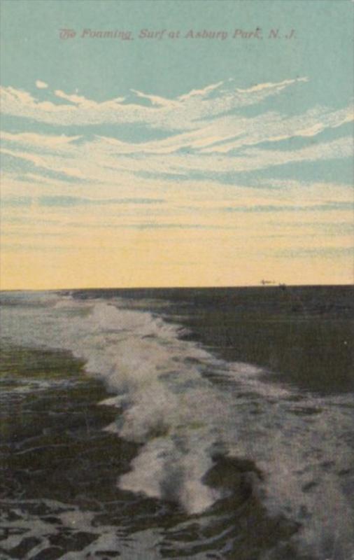 New Jersey Asbury Park The Foaming Surf 1912