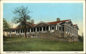 Okmulgee Oklahoma OK Country Club Vintage Postcard