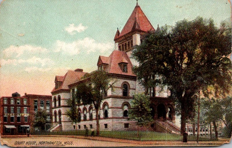 Massachusetts Northampton Court House 1912 Rotograph