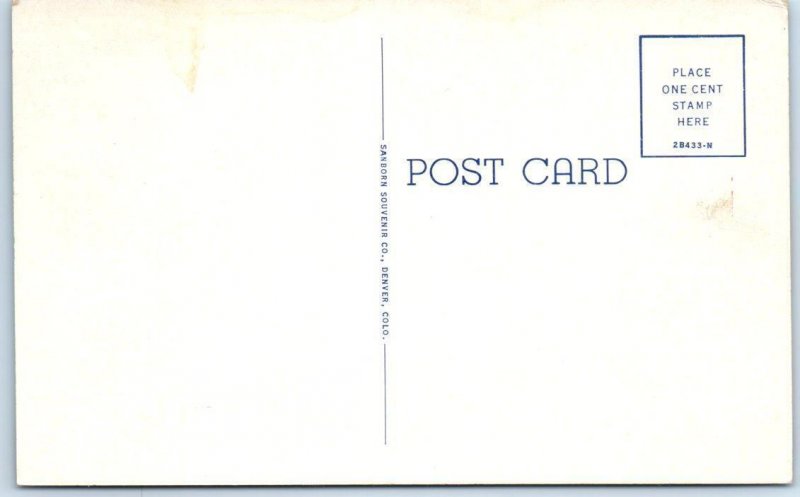 Large Letter Linen BUCKLEY FIELD Air Force Base CO c1940s Curt Teich