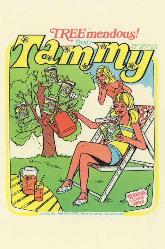 Growing A Tree Watering Can Tammy S Girls Comic Postcard Topics