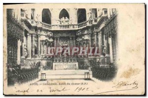 Old Postcard Auch Cathedral Altar of the choir