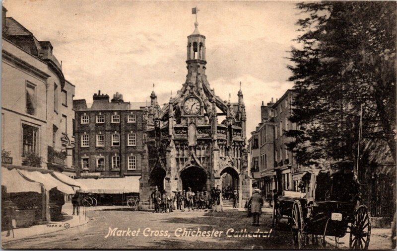 Sussex (West) postcard - Market Cross, Chichester VINTAGE POSTED