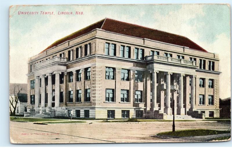 *1908 University Table Lincoln Nebraska Vintage Postcard C09