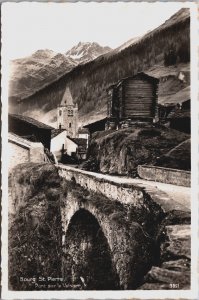 Switzerland Bourg St. Pierre Pont sur le Valsorey Vintage RPPC C217