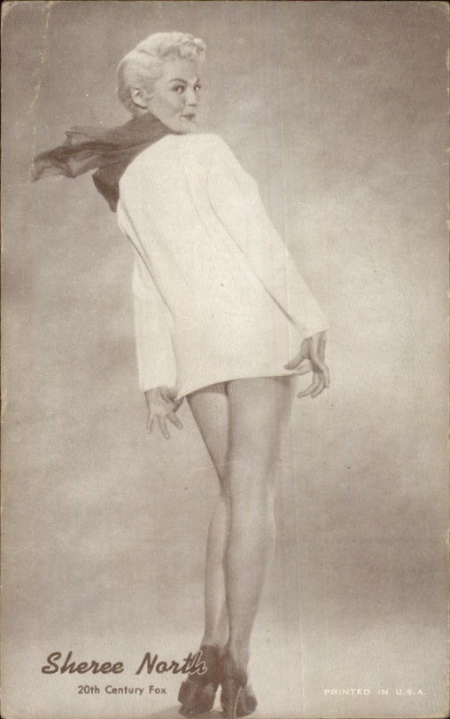 Sexy Actress Sheree North - Showing Leg - Pin Up Arcade Mutoscope Card