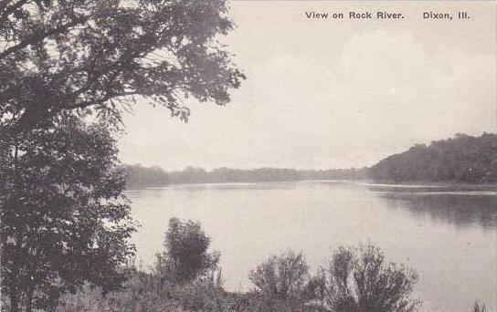 Illinois Dixon View On Rock River Albertype