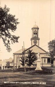 Lincoln Maine Methodist Church Real Photo Antique Postcard K50440