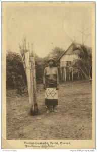 indonesia, BORNEO KALIMANTAN, Kutai, NUDE Bentian Dayak Girl (1933) Postcard