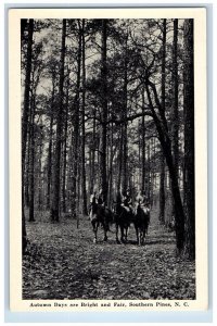 c1920 Autumn Days Bright Fair Southern Pines North Carolina NC Vintage Postcard