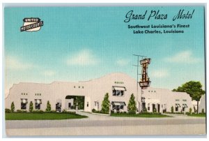 c1940's Grand Plaza Motel Southwest Louisiana Finest Louisiana Vintage Postcard 