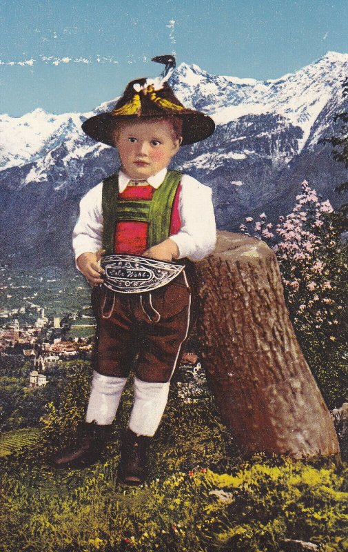 INNSBRUCK, Austria, 1900-10s; Little Boy In His Traditional Clothing