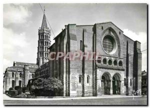 Modern Postcard Toulouse Haute Garonne St Sernin Basilica facade