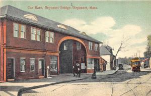 Neponset MA Trolley Barn Neponset Bridge Weigh Scales Postcard